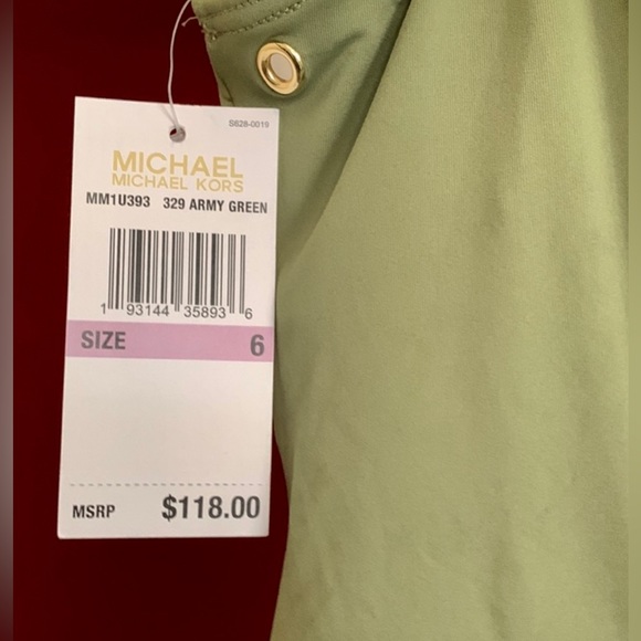 Michael Kors One Shoulder Cutout One Piece Swimsuit size 6 - Picture 3 of 4